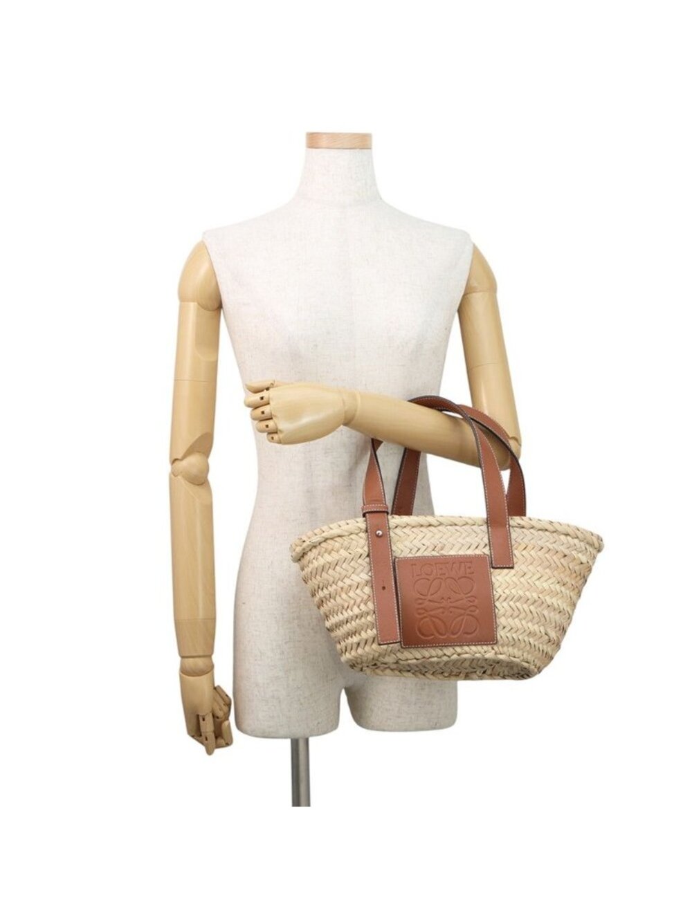 Loewe Handbag Basket Bag Small Raffia Leather - Picture 4 of 10